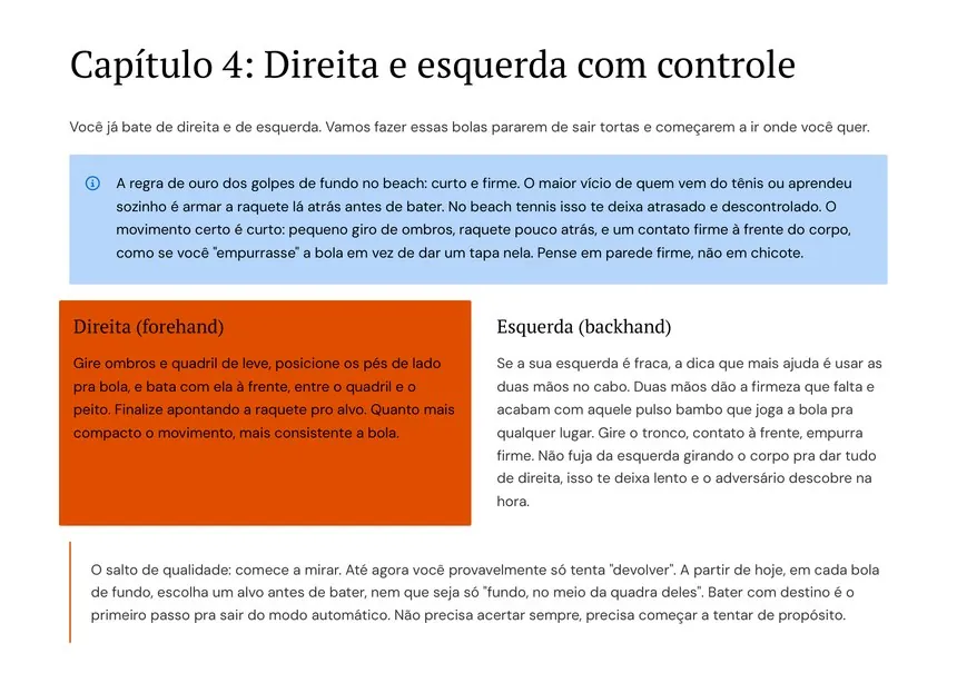 Página interna do e-book BT30 Start